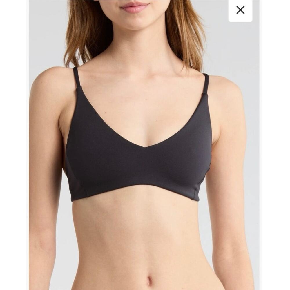 NWT Left on Friday Sunday Bikini Top in Black SZ S